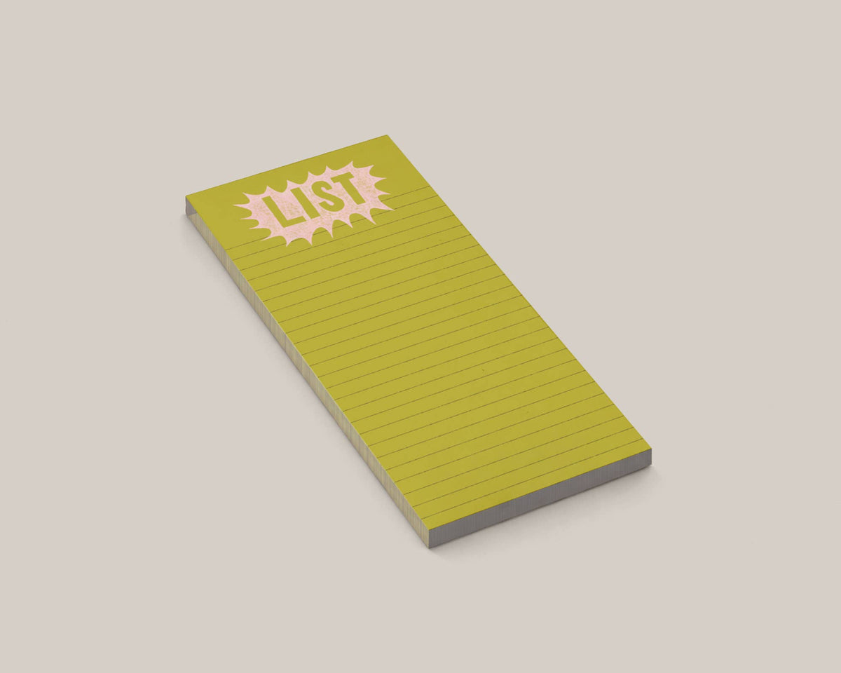 Molly Stredwick - Lime Green Star 'LIST' Notepad
