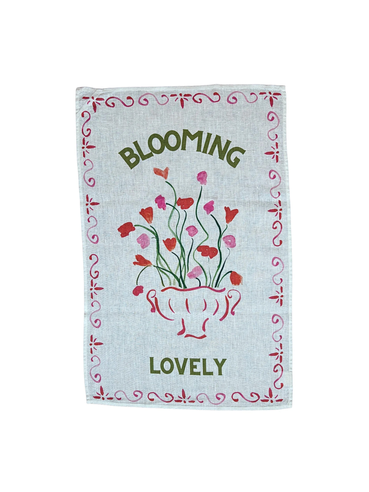 Dinette - Blooming Lovely - Flowers Linen Teatowel