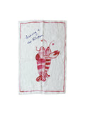 Dinette - Kitchen Dancing - Lobster Print Linen Teatowel