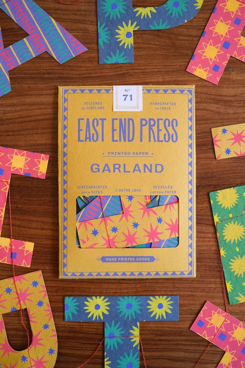 East End Press - Happy Birthday - Bright Sewn Garland