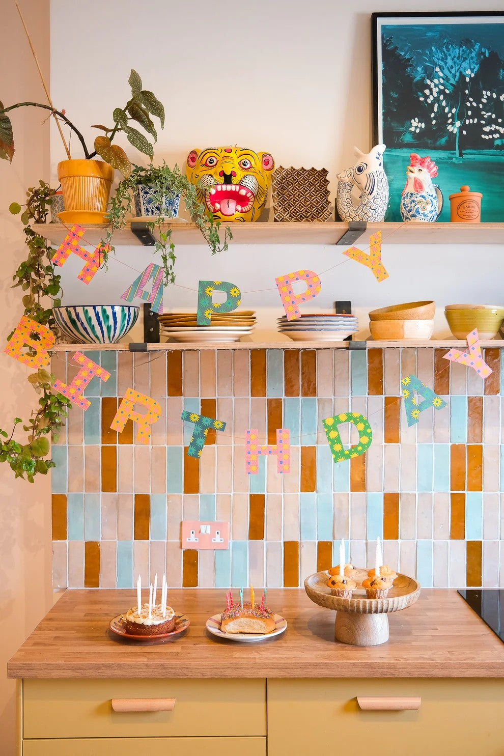 East End Press - Happy Birthday - Bright Sewn Garland