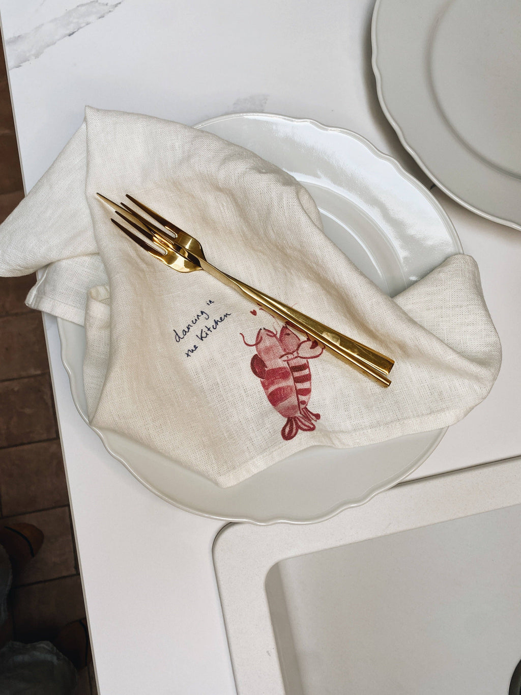 Dinette - Lobster Lovers & Cherry Cherie - Set of Two Linen Napkins
