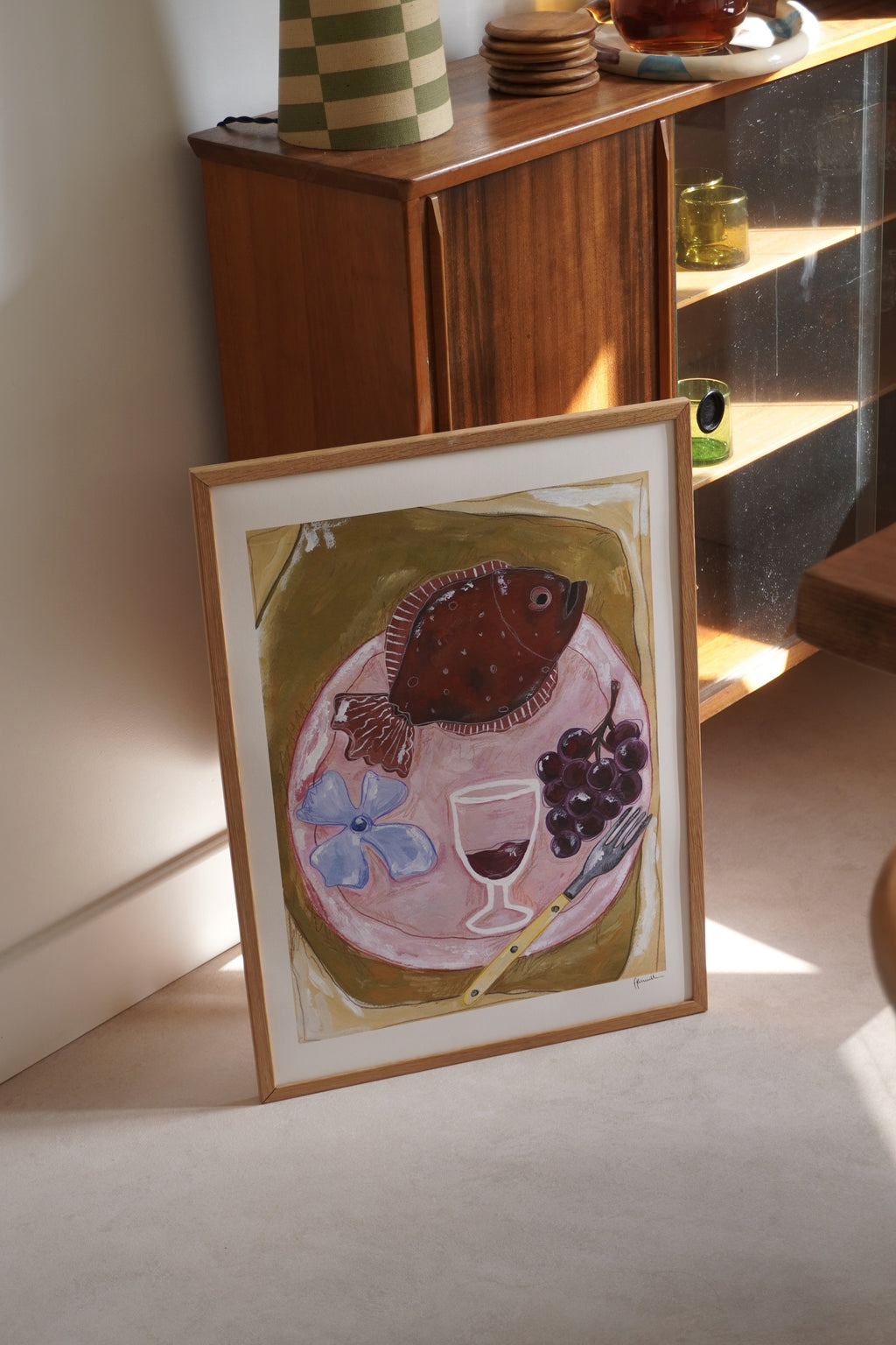 Frankie Penwill - Red Wine & Fish - A2 Print