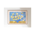 Frankie Penwill - Spiky Gerberas in Blue Vase - A2 Print