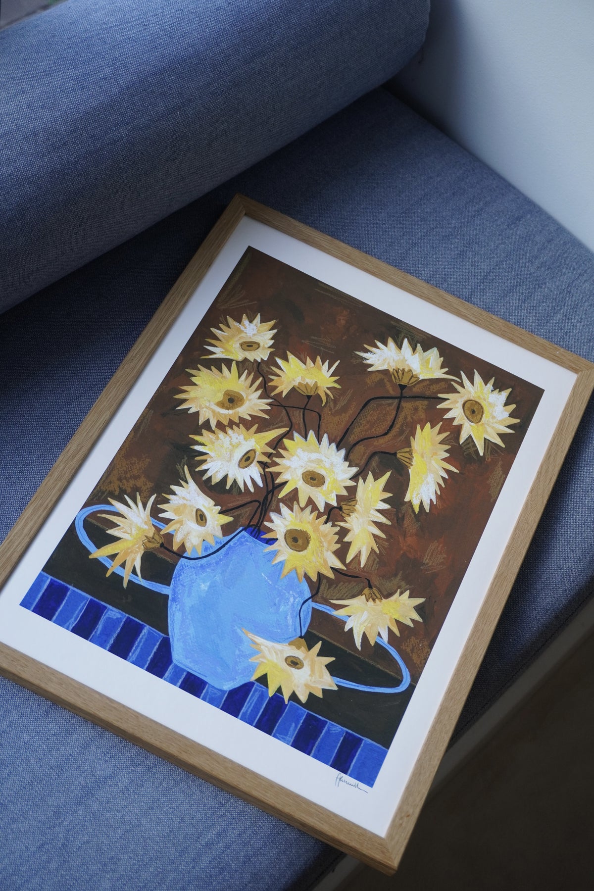 Frankie Penwill - Yellow Spiky Gerberas - A2 Print