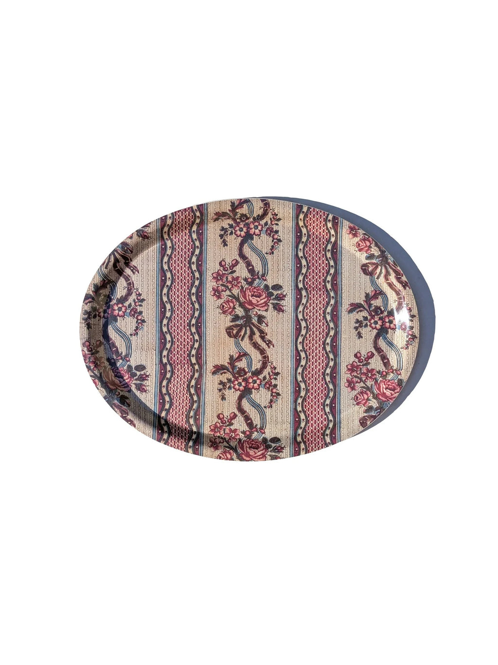 Host Home - Oval Birch Wood Tray - Carousel Stripe