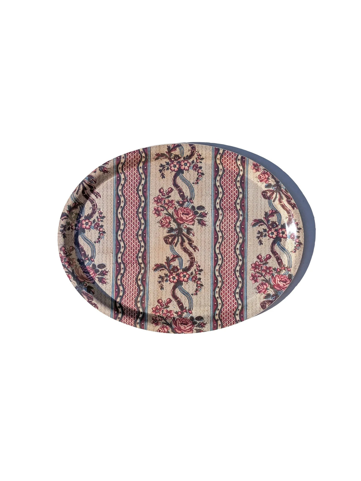 Host Home - Oval Birch Wood Tray - Carousel Stripe