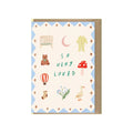 Martha Ratcliff So Very Loved new baby card with kraft envelope