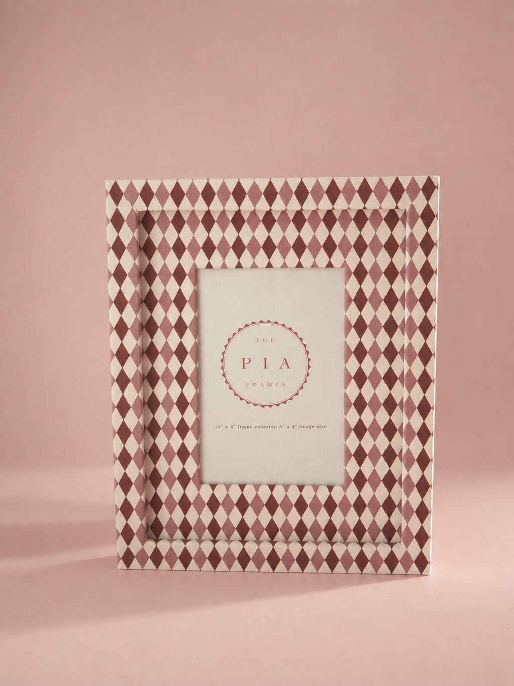 The Pia Frames - Burgundy & Blush Harlequin Frame