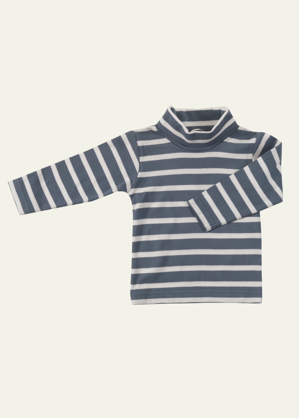 Pigeon Organics Breton Stripe Polo Neck Top in Deep Blue