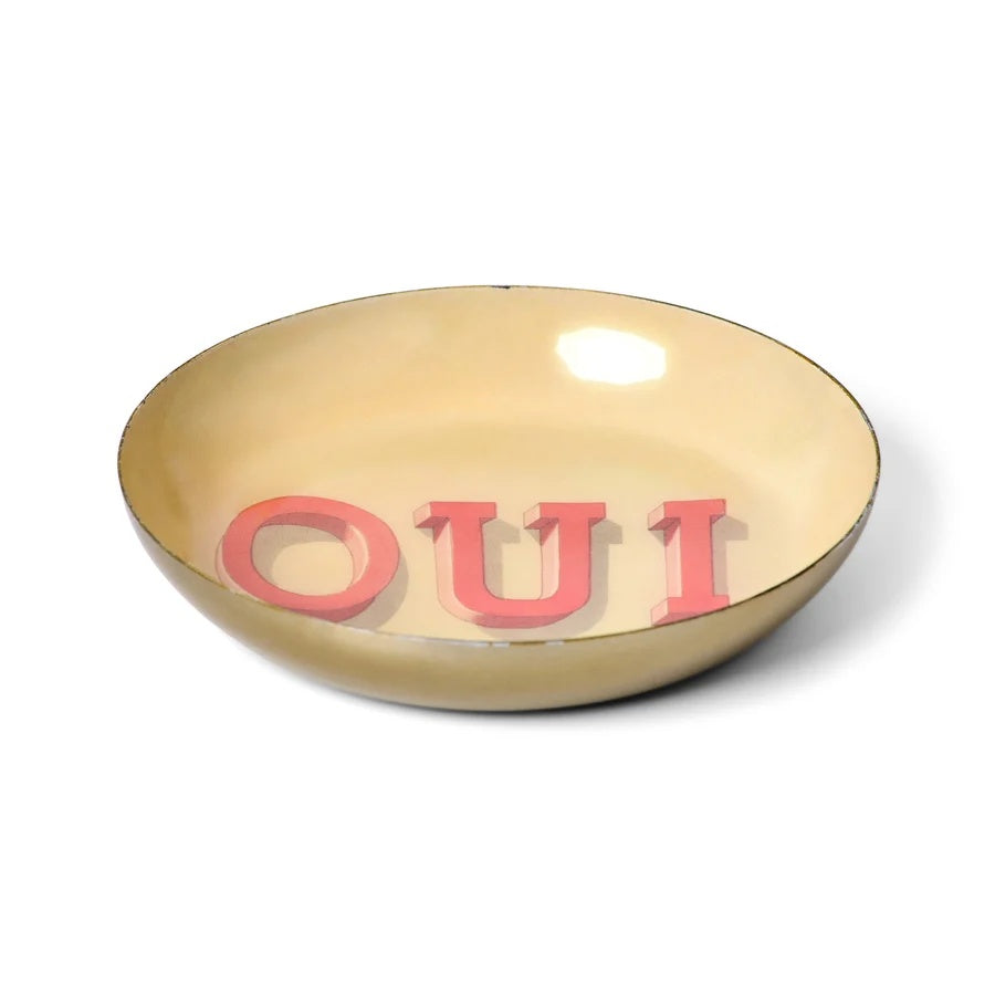 Roomytown - Oui Round Enamel Tray