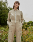 Seventy + Mochi Amelia All In One Jumpsuit in Sand Linen