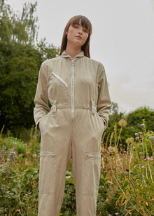  Seventy + Mochi Amelia All In One Jumpsuit in Sand Linen