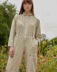 Seventy + Mochi Amelia All In One Jumpsuit in Sand Linen