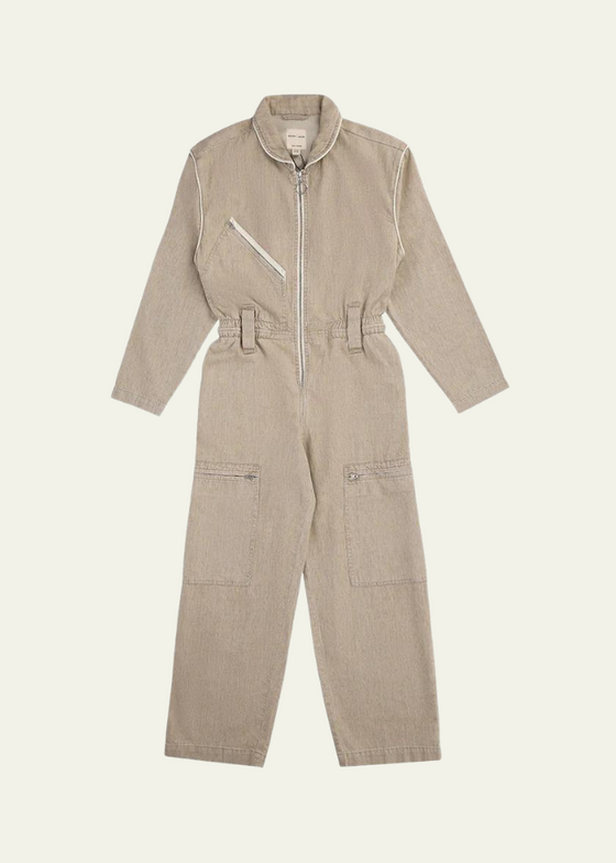 Seventy + Mochi Amelia All In One Jumpsuit in Sand Linen