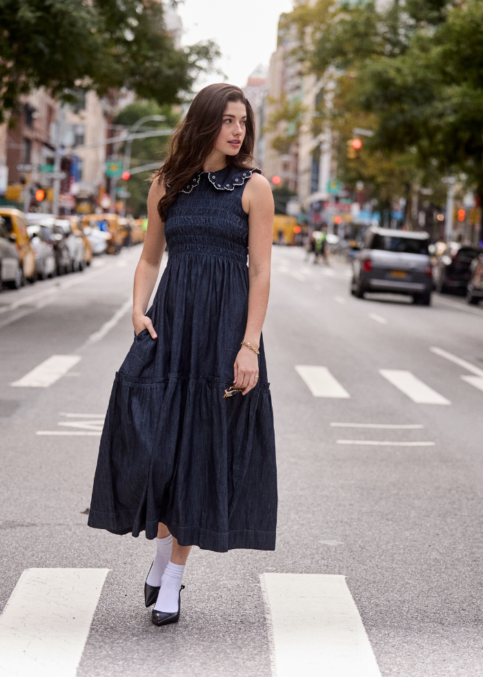 Seventy + Mochi Sky Dress in Indigo Rinse