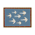 Silly Filly Bluer Skies art print by Kiera Black, a flock of birds on a vivid blue sky