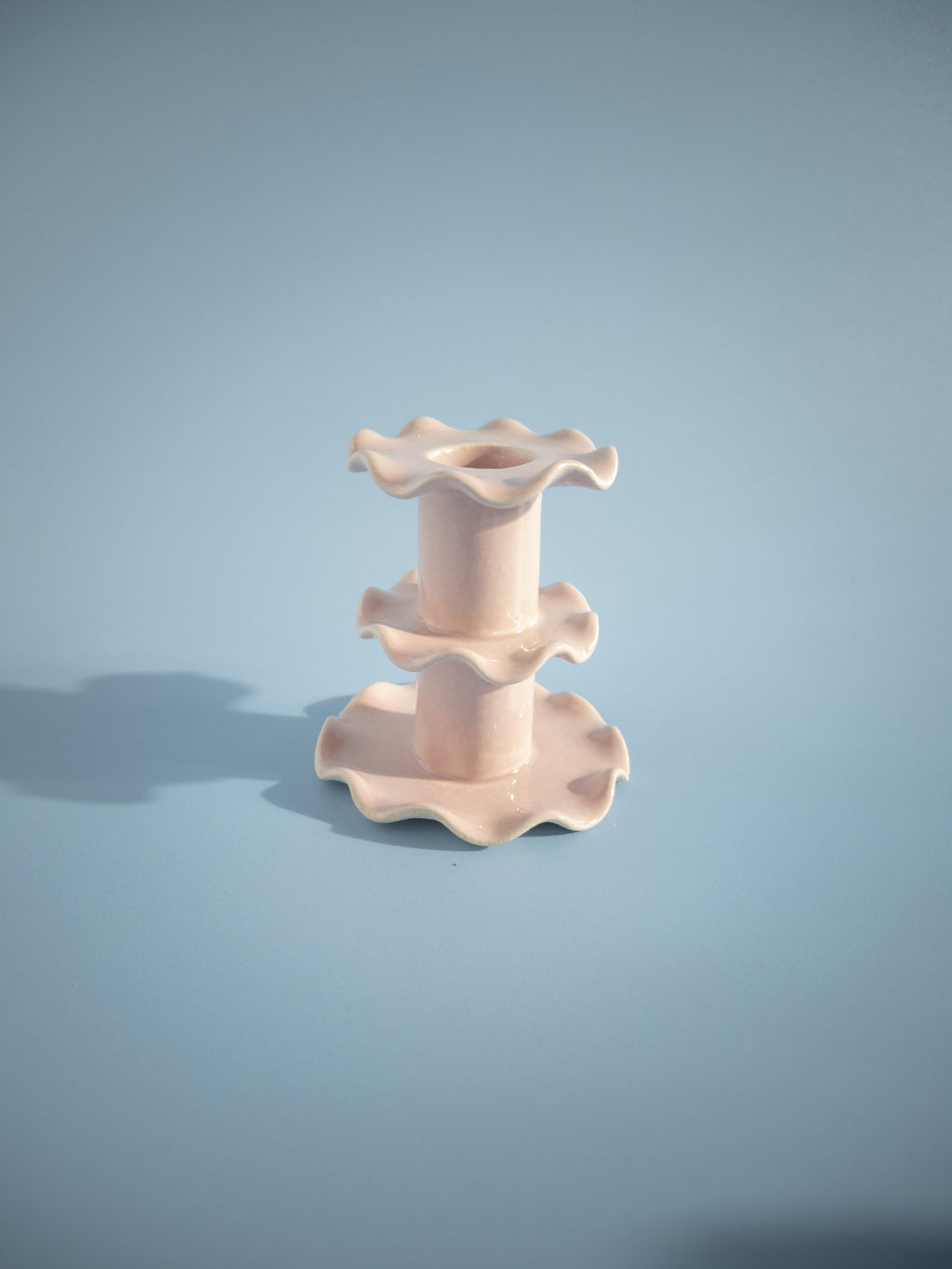 Superfluities - Medium Frill Candlestick - Pink