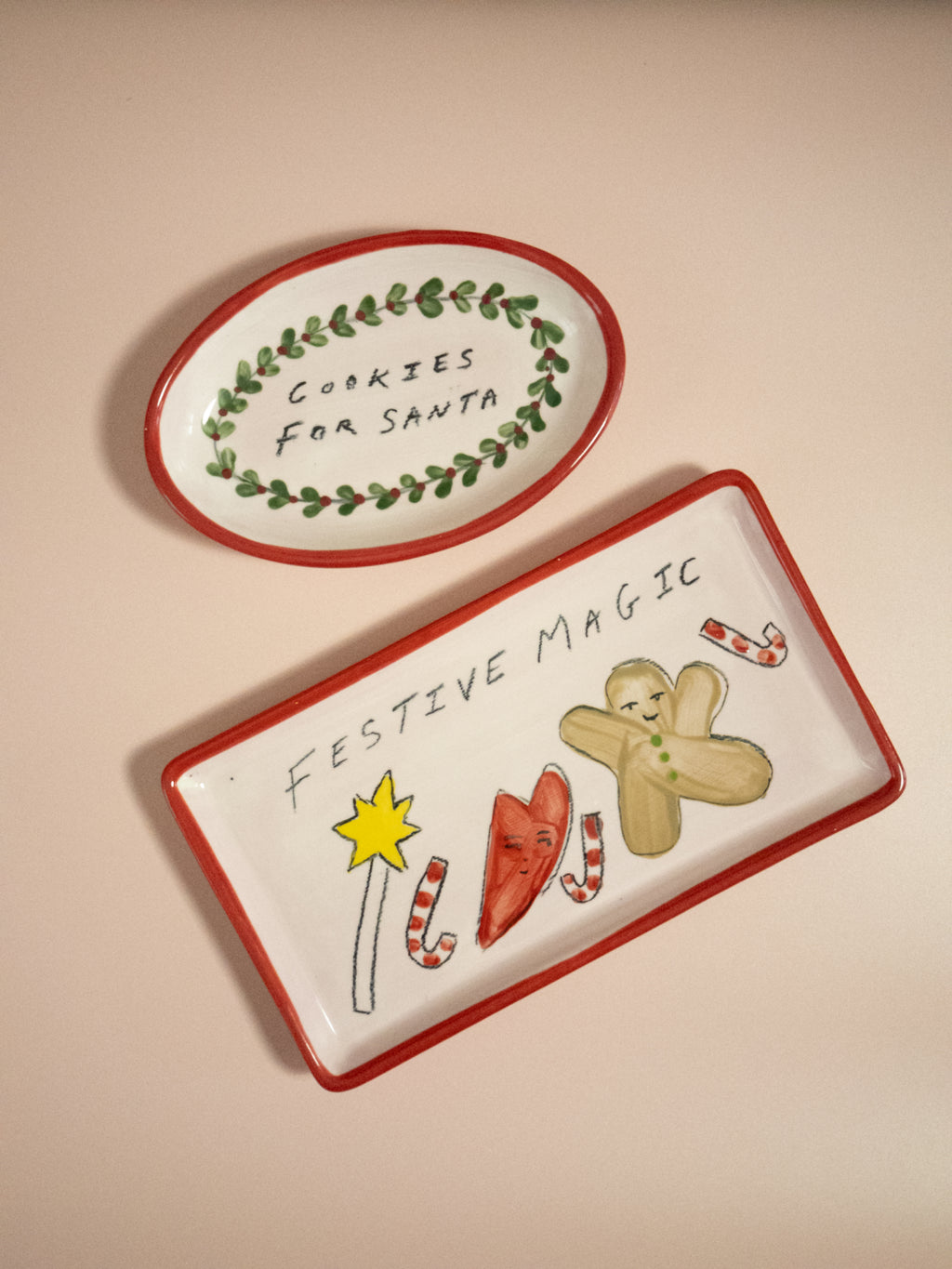 Tatiana Alida Christmas plates, styled on the table