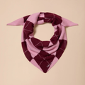 TBCo - Small Merino Wool Triangle Scarf - Pink Argyle