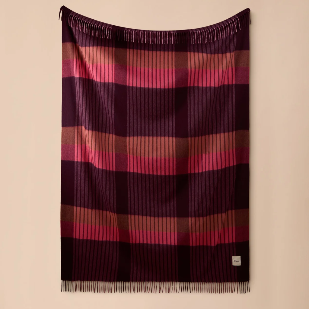 TBCo - Lambswool Blanket - Pink Pop Stripe