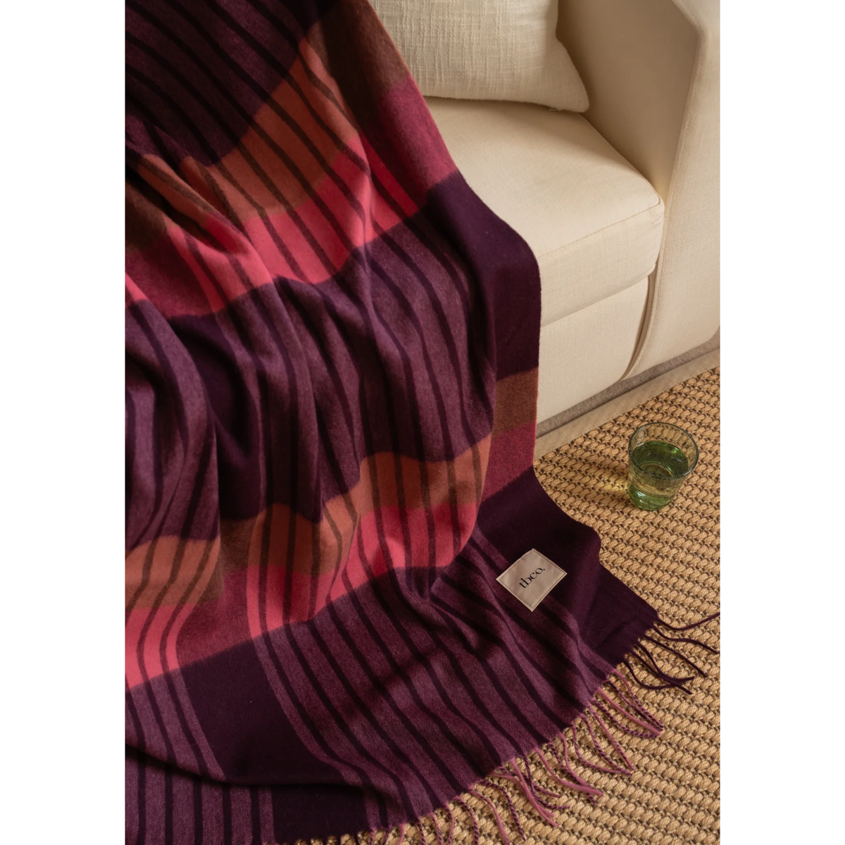 TBCo - Lambswool Blanket - Pink Pop Stripe