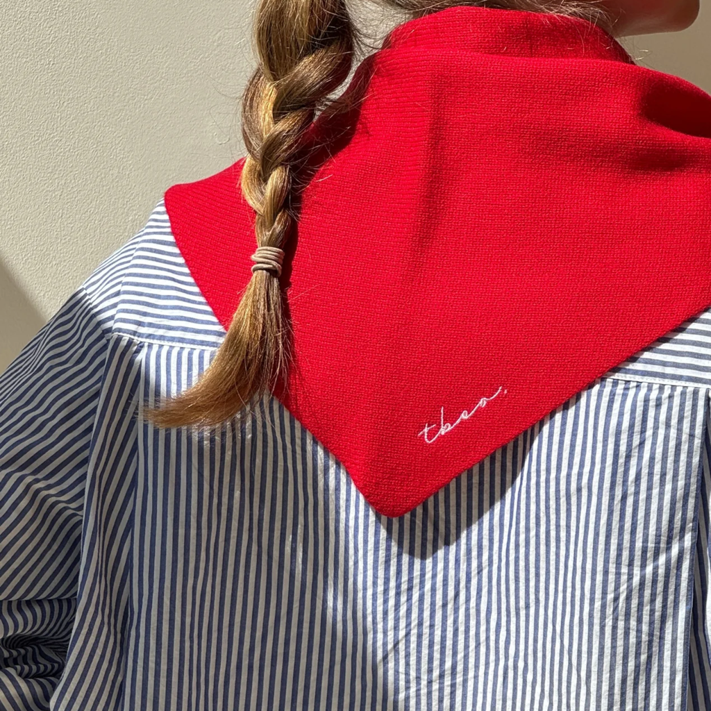 TBCo - Merino Triangle Scarf - Red