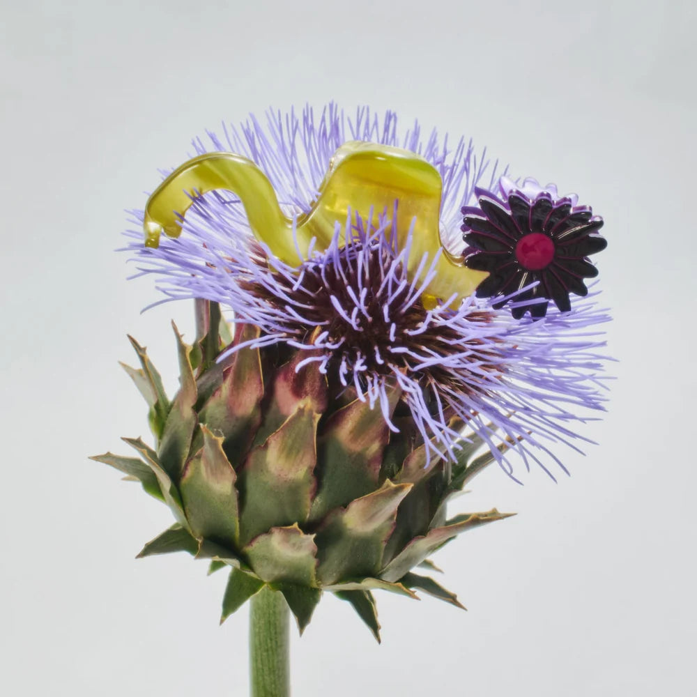 Dark Purple Flower Power Daisy Small Acetate Hair Claw