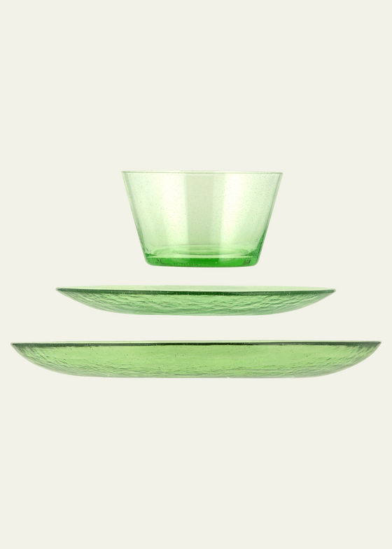 British Colour Standard Handmade Recycled Glass Dinnerware | Malachite Green Quinn Says