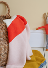 Sophie Home Cotton Stroller Pram Baby Blanket - Textured Bright Stripe