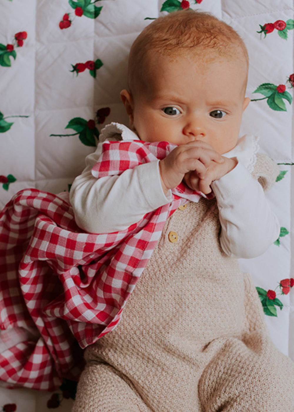 Evie & Skye Trio of Muslin Squares — Raspberry Orchard