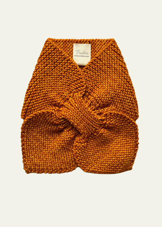 Hand-knitted Merino Little Scarf - Marigold
