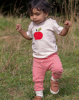 Little Green Radicals An Apple A Day Applique T-Shirt Quinn Says