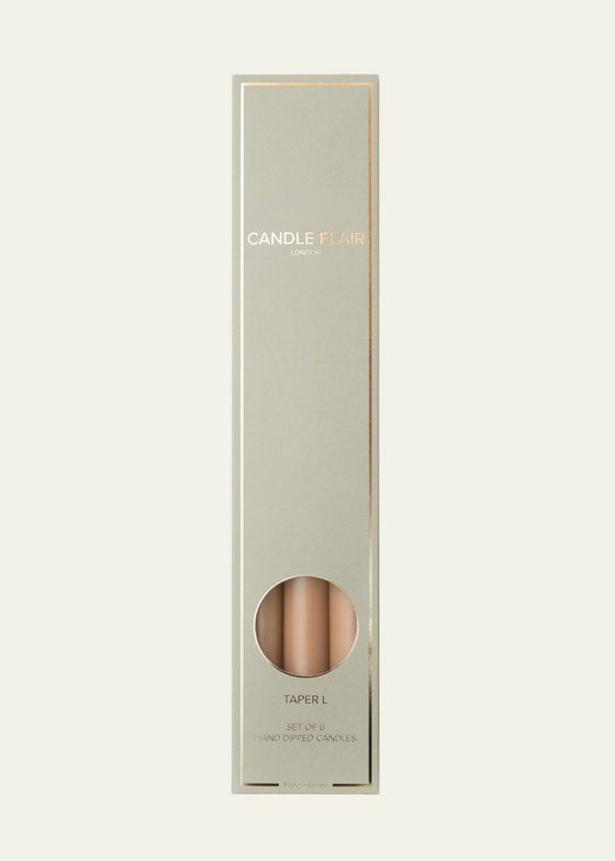 Candle Flair Large Tapered Dinner Candle — Cappuccino Beige