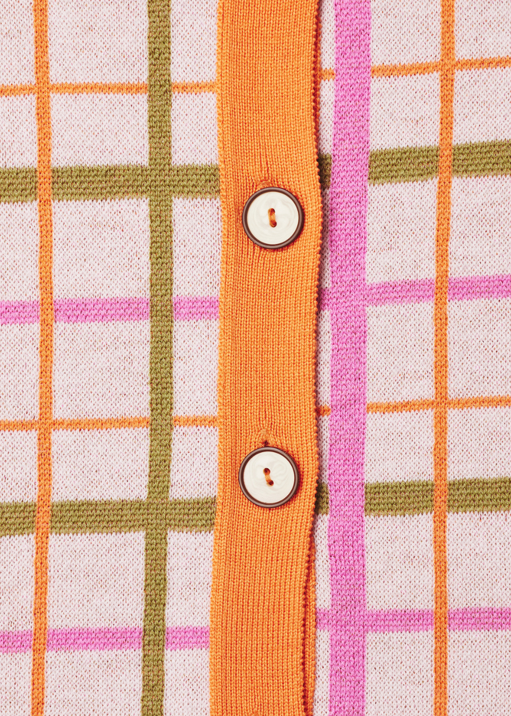 HADES Wool Barbauld Cardigan | Pink Check