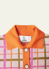 HADES Wool Barbauld Cardigan | Pink Check