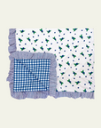 Evie & Skye Ruffled Blueberry Quilt & Pillow Set