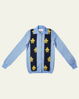 HADES Wool Barbauld Cardigan | Blue Flower