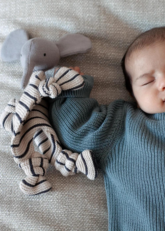 Cotton Knit Baby Comforter Cuddle Cloth - Elephant