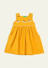 Little Green Radicals yellow pinafore girls dress 