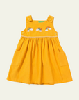 Little Green Radicals yellow pinafore girls dress 