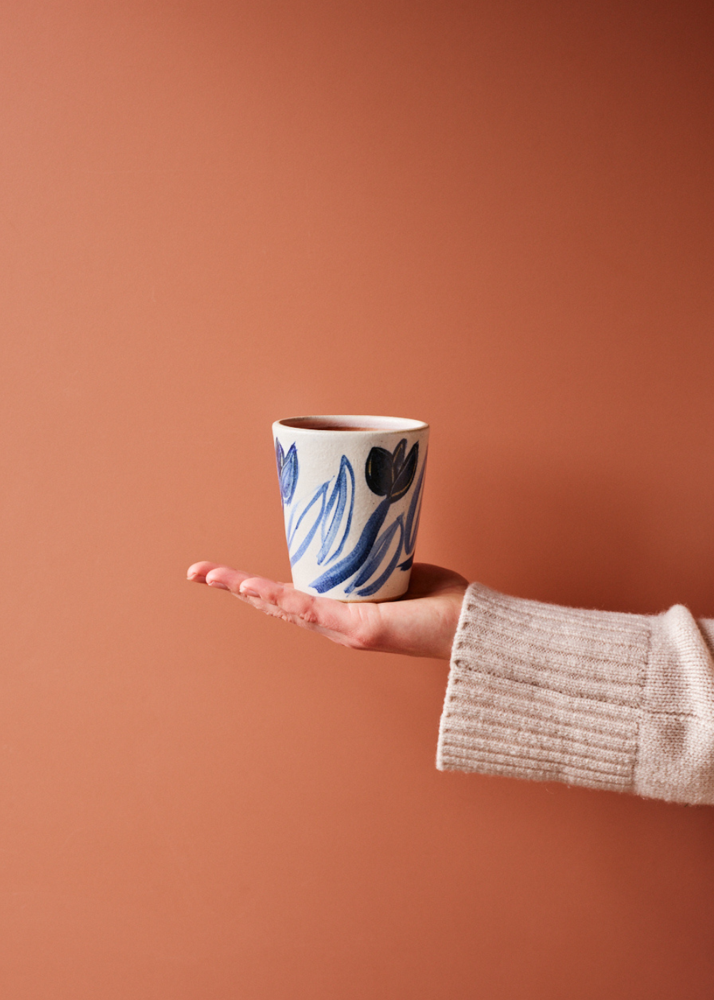 Illustrated Ceramic Tumbler — Tulips by Ella Bua-In