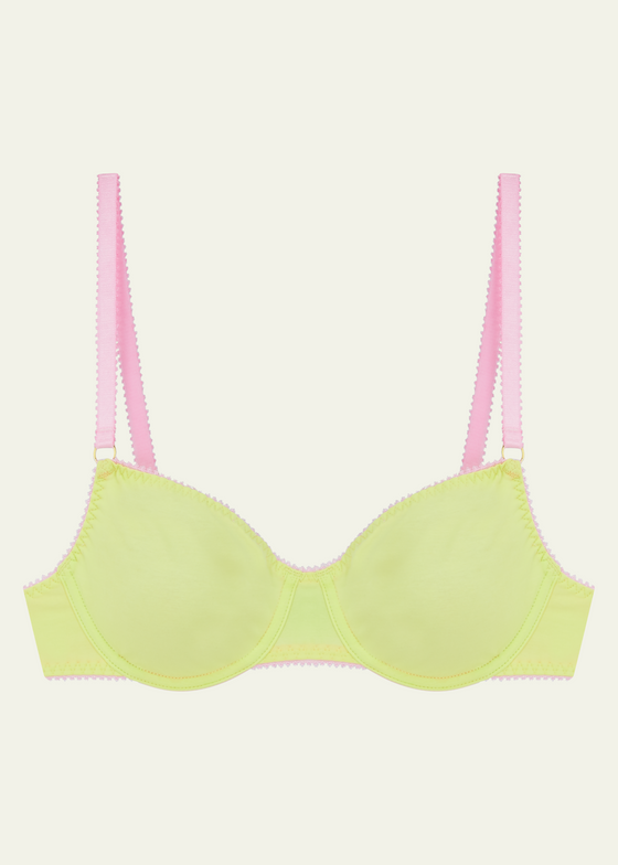 Buy Bralux Padded DNO132 Bra with Detachable Strap and Trasperent Belt Free  with Size B Cup, Fabric Strech Cotton Hosiery Color Green (Size-30B)-R at