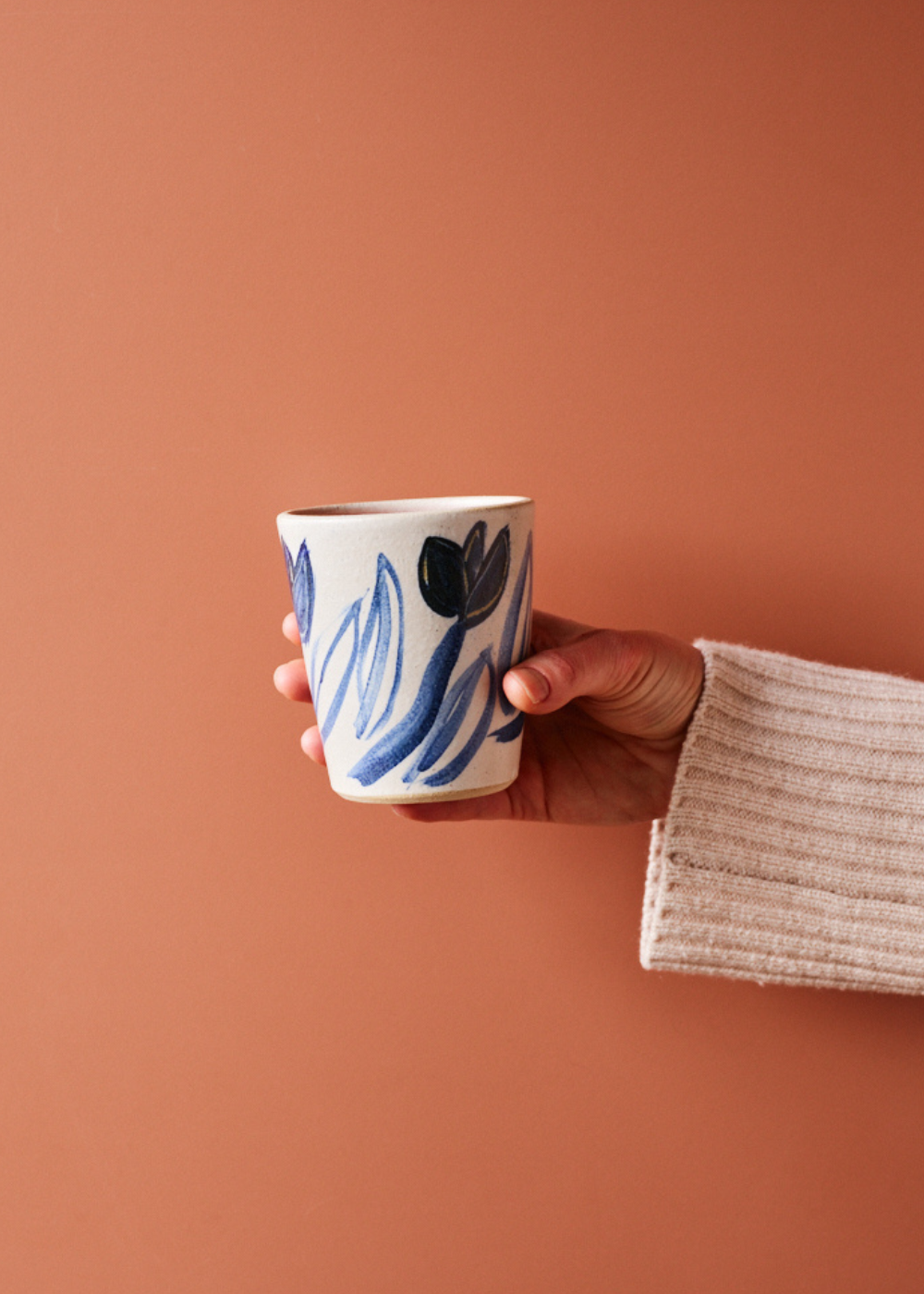 Illustrated Ceramic Tumbler — Tulips by Ella Bua-In