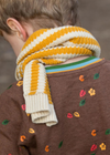 Gold Striped Knitted Scarf
