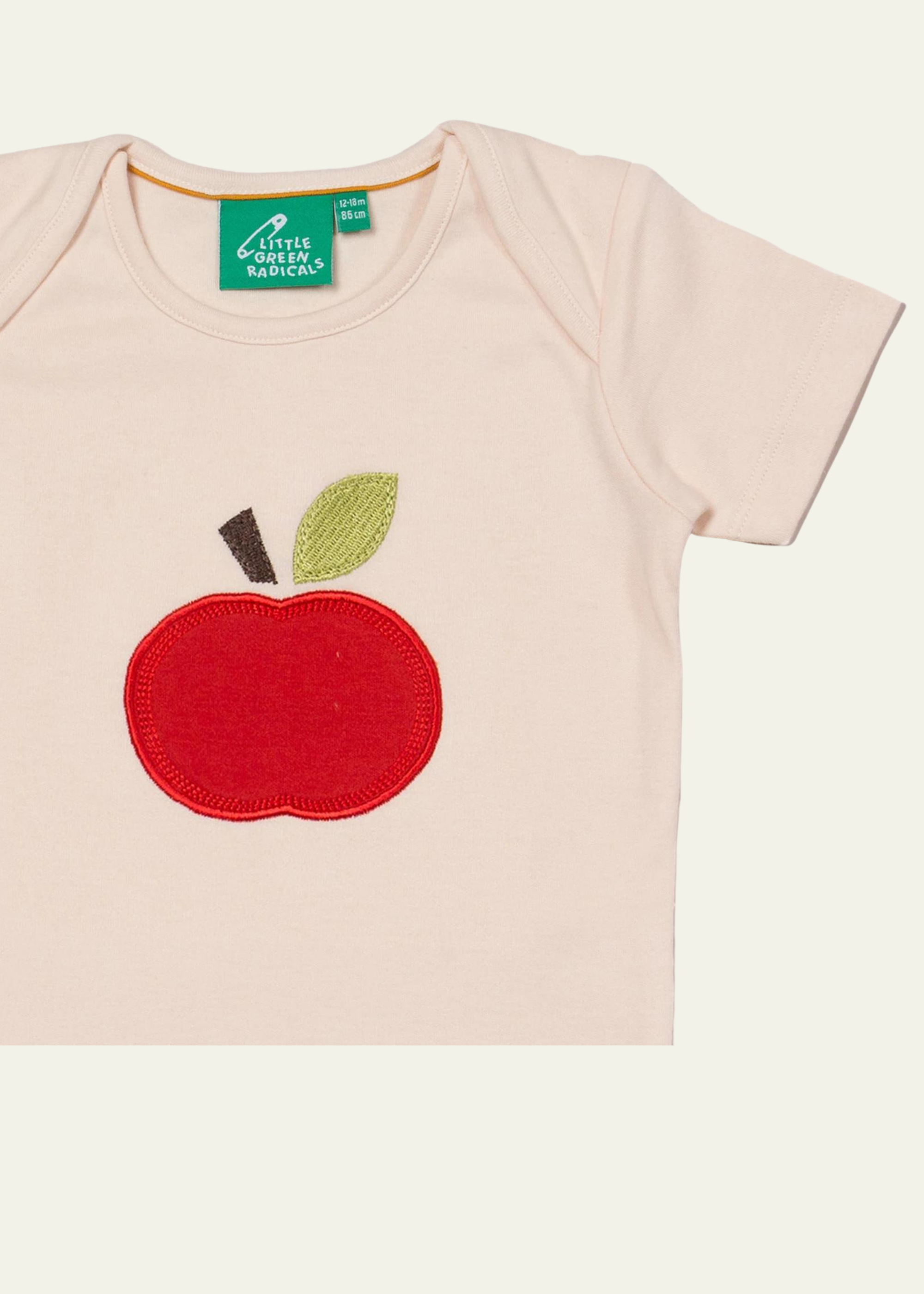 Little Green Radicals An Apple A Day Applique T-Shirt Quinn Says