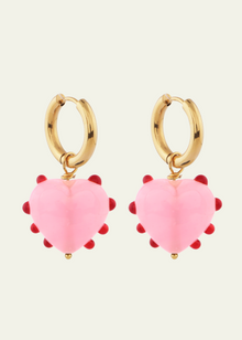  Sandralexandra Milagros Heart Earrings - Pink & Red Quinn Says