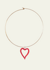 Sandralexandra XL Heart of Glass Collar Necklace — Red